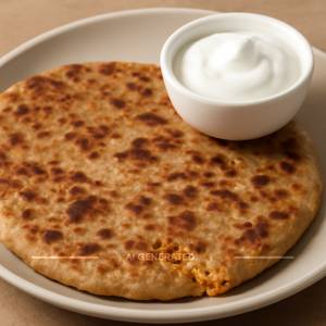 Gobi Paratha With Curd