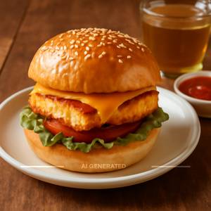 Paneer cheese burger