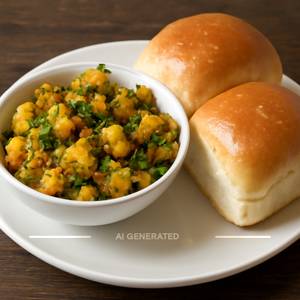 Poori With Aloo Bhaji  [ 6 Pieces ]