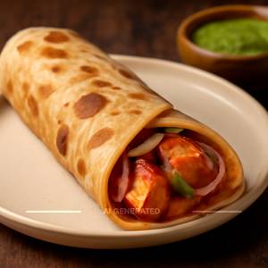 Paneer tikka roll