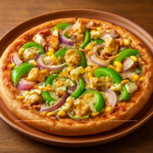 8" Medium Deluxe Veggie Delight Pizza (Serves 2)