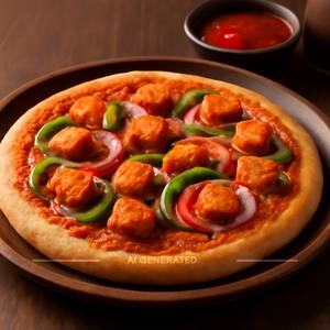 Spicy schezwan paneer pizza