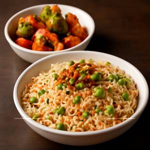 Crispy Veg+ Veg Burnt Garlic Rice                  
