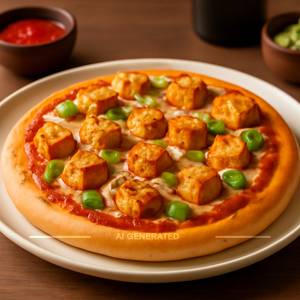 Paneer Tikka Pizza (Thin Crust) [8 Inches]