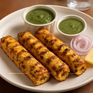 Paneer Cheese Seekh Kebab