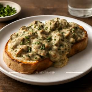 Creamy Mushroom Bruschetta