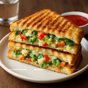 Cheese Veg Grilled Sandwich