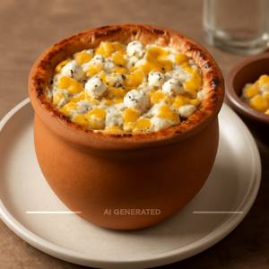 Corn cheese kulhad pizza