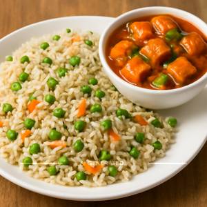Veg Fried Rice + Chilli Paneer