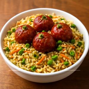 Veg manchurian fried rice                                                                                                        