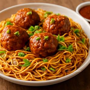 Veg Manchurian Noodles