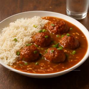 Veg Triple Rice With Gravy