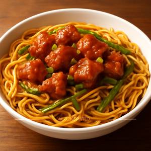 Chicken manchurian noodles