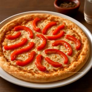 Red paprika pizza