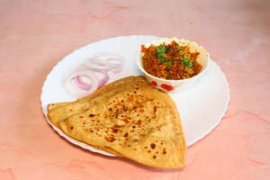 Soybean Bhurji With (4) Plain Parathas