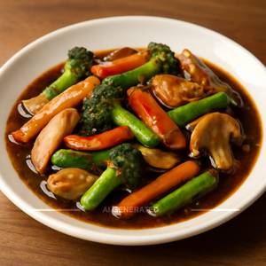 Exotic Vegetables In Black Bean Sauce
