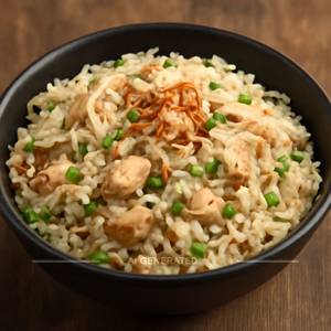 Chicken burnt garlic fried rice