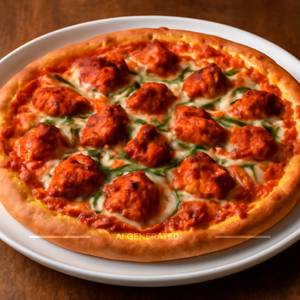 Chicken tikka pizza