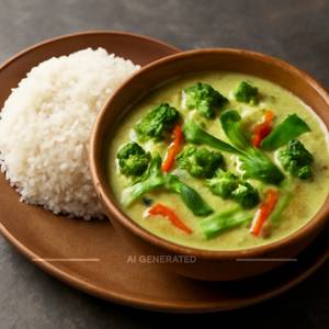 Green Thai Curry With Rice