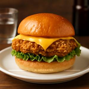 Crispy Chicken Cheese Burger