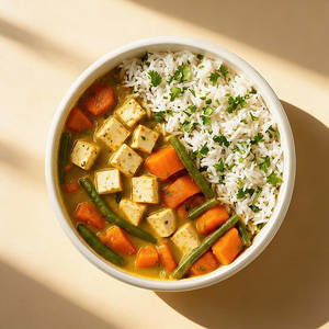 Paneer Thai Red Curry Rice Bowl