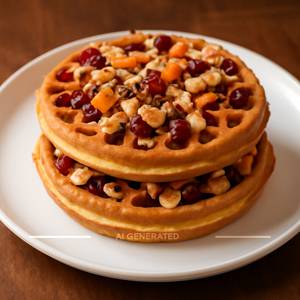 Dry fruit layer waffle cake [double]