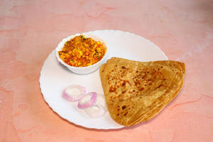 Paneer Bhurji With [4] Plain Paratha