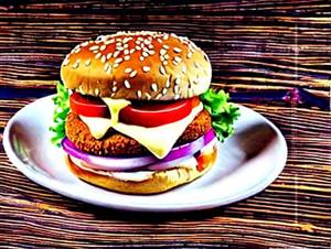 Barbeque Paneer Burger