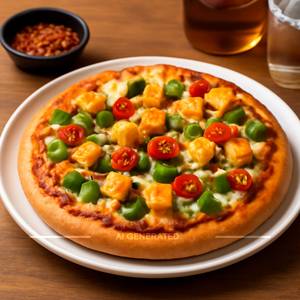 Chilly Paneer Pizza [ 8 Inch ]