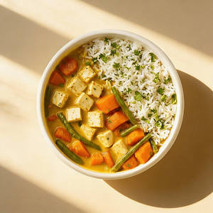 Paneer Thai Green Curry Rice Bowl