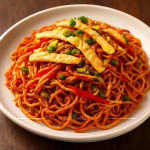 Egg Hakka Schezwan Noodles