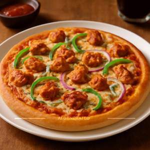 Chicken tikka pizza