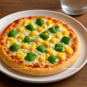 Cheese corn capsicum pizza