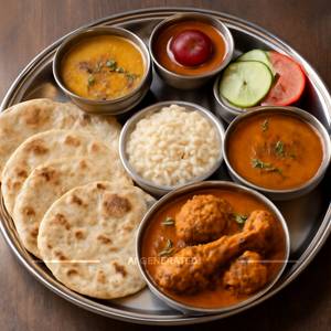 Masala Chicken Thali