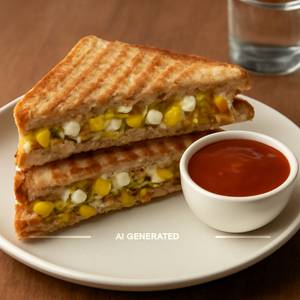 Corn paneer sandwich toast