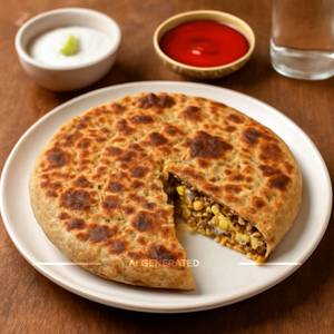 Paneer Paratha with Curd [2piece]
