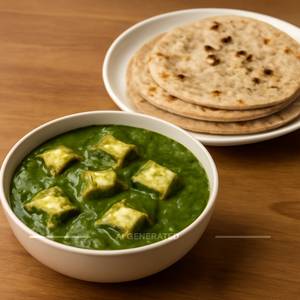 Palak Paneer + 4 Roti