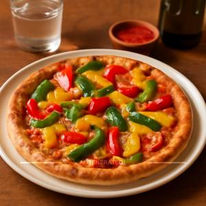 Capsicum red pepper pizza