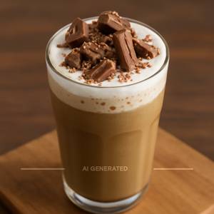 Cold coffee with kitkat