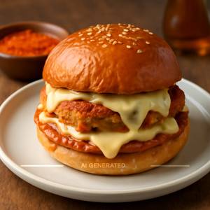 Tandoori paneer burger