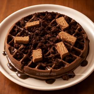 Brownie kitkat waffle