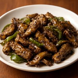 Black pepper chicken.