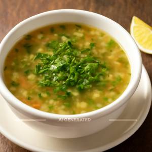 Lemon coriander veg soup