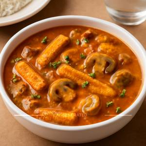 Baby Corn Mashroom Masala