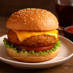 Cheese Aloo Tikki Burger