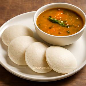 Idli With Sambhar         