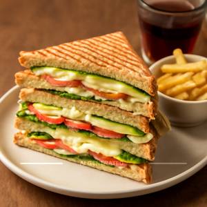 Veg Club Cheese Sandwich