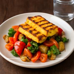 Grilled Cottage Cheese With Saute Veggies