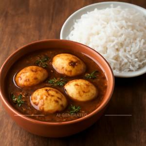 Egg Curry + Rice