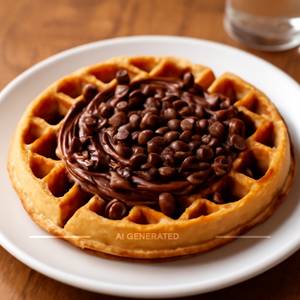 Swiss choco chips waffle